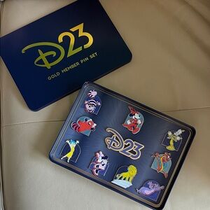Disney D23 Gold Member Pin Set - Blue and Gold